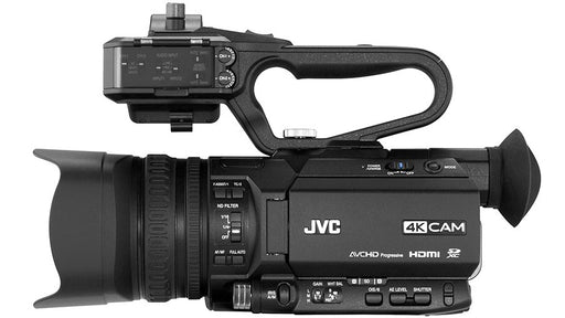 [USA] JVC GY-HM250 UHD 4K Streaming Camcorder with Built-in Lower-Thirds Graphics Bundle Includes 2x Replacement Batteries MORE