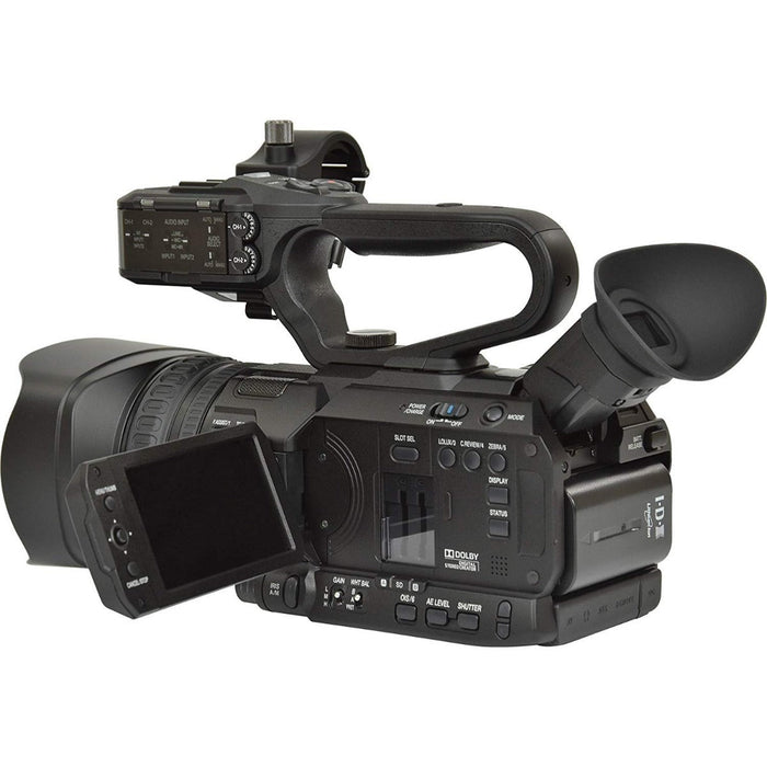 JVC GY-HM250 UHD 4K Streaming Camcorder with Built-in Lower-Thirds Graphics with Additional Accessories