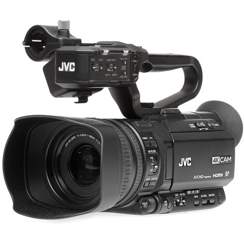 JVC GY-HM250 UHD 4K Streaming Camcorder with Built-in Lower-Thirds Graphics