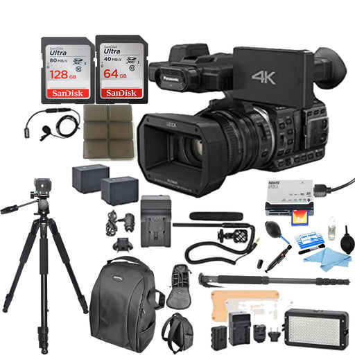 Panasonic HC-X1000 4K Ultra HD 60p/50p Professional Camcorder with 192GB MC Deluxe Bundle