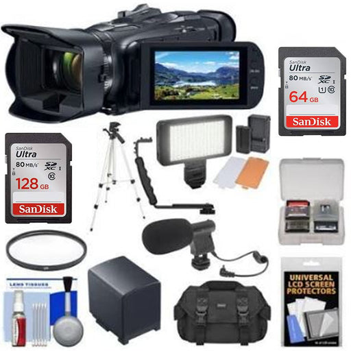 Canon VIXIA HF G50 4K Ultra HD Video Camera Camcorder with Sandisk 128GB &amp; 64GB Memory Cards Deluxe Bundle