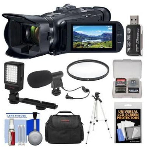 Canon VIXIA HF G50 4K Ultra HD Video Camera Camcorder with LED Video Light Microphone Case Tripod Filter Kit