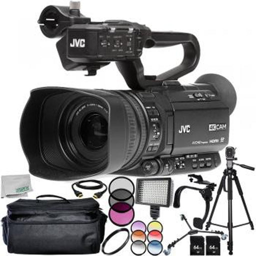 JVC GY-HM660u ProHD Mobile News Streaming Camera with 128GB Memory Card Bundle