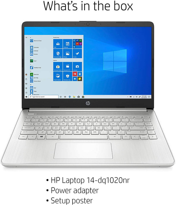 HP 14 Laptop with Windows Home in S mode - Intel Core i3 11th Gen Processor - 4GB RAM Memory - 128GB SSD Storage - Silver