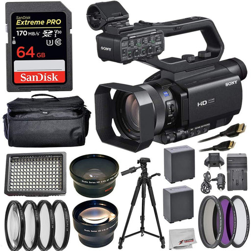 Sony HXR-MC88 14.2 MP Camcorder with .43x Wide Angle Lens, 2.2X Telephoto Lens, SanDisk Extreme Pro 64GB Memory Card, 3pc Filters, and More