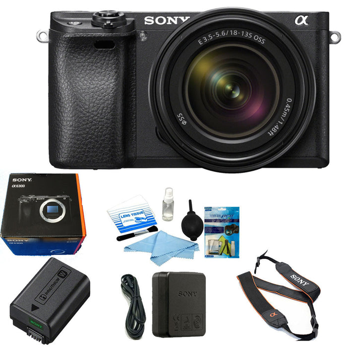 Sony Alpha a6300 Mirrorless Digital Camera (Body Only) W/ Cleaning Kit