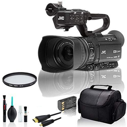 JVC GY-HM180 Ultra HD 4K Camcorder with HD-SDI Bundle with UV Filter and More