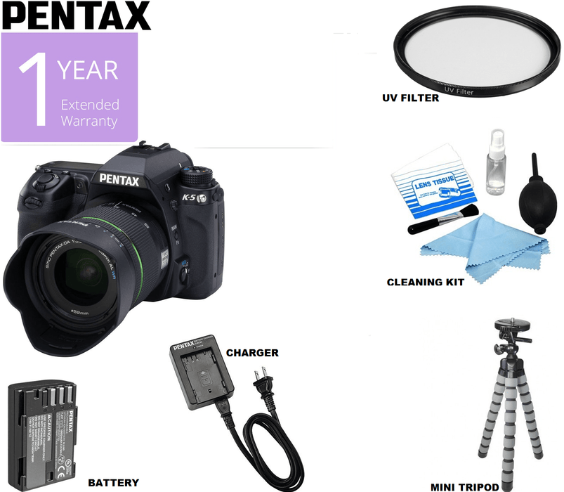 Pentax DSLR K-5 Camera w/18-55mm WR Lens USA