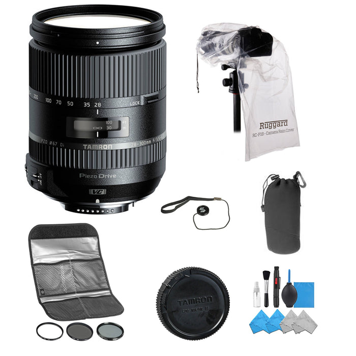 Tamron 28-300mm f/3.5-6.3 Di VC PZD Lens for Nikon with Starter Bundle