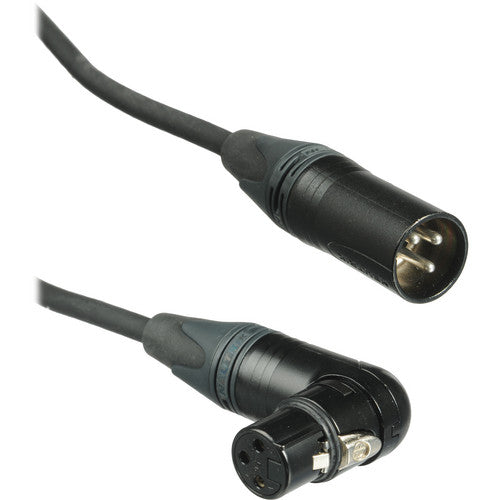 Kopul Premium Performance 3000 Series XLR M to Angled XLR F Microphone Cable - 1.5' (0.45 m), Black