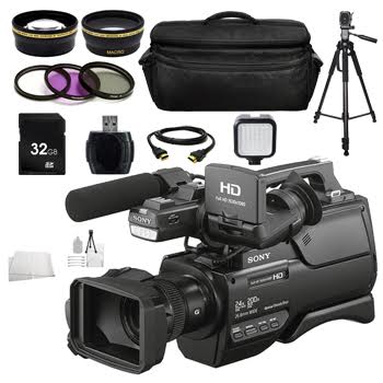 Sony HXR-MC2500 Shoulder Mount AVCHD Camcorder + Complete Accessory Bundle