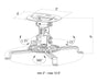 VIVO Universal Adjustable White Ceiling Projector/Projection Mount Extending Arms Mounting Bracket (MOUNT-VP01W)