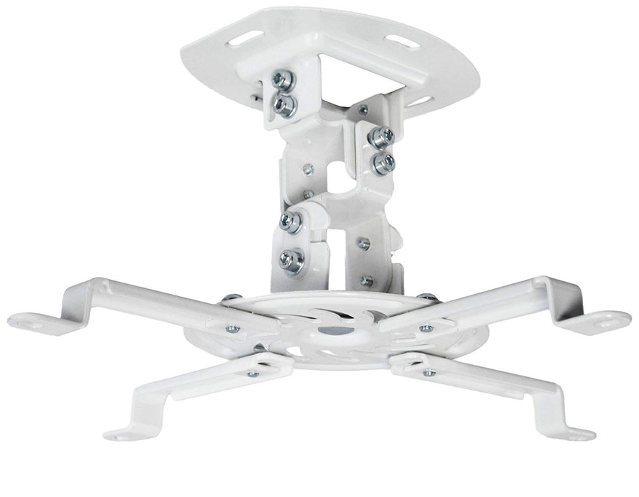 VIVO Universal Adjustable White Ceiling Projector/Projection Mount Extending Arms Mounting Bracket (MOUNT-VP01W)