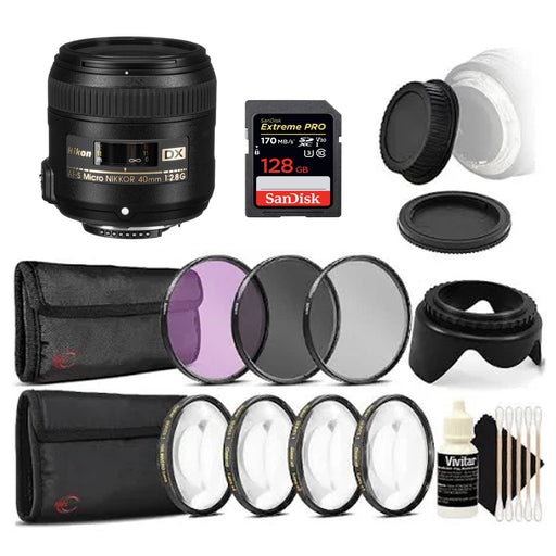 Nikon AF-S DX Micro-NIKKOR 40mm f/2.8G Lens With Colour Filter Set &amp; More