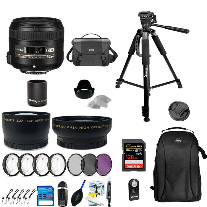 Nikon AF-S DX Micro-NIKKOR 40mm f/2.8G Lens Deluxe Kit