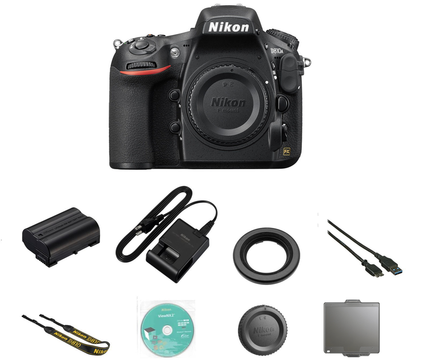 Nikon D810A DSLR Camera with 18-55mm VR 70-300mm f/4-5.6G Lens 128GB Memory MEGA BUNDLE