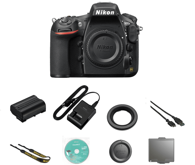 Nikon D810A DSLR Camera (Body Only) with Sandisk 32GB | Flexible Tripod &amp; Case Bundle