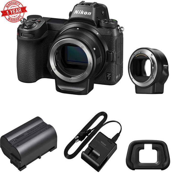 Nikon Z7 Mirrorless Digital Camera with FTZ Mount Adapter Kit