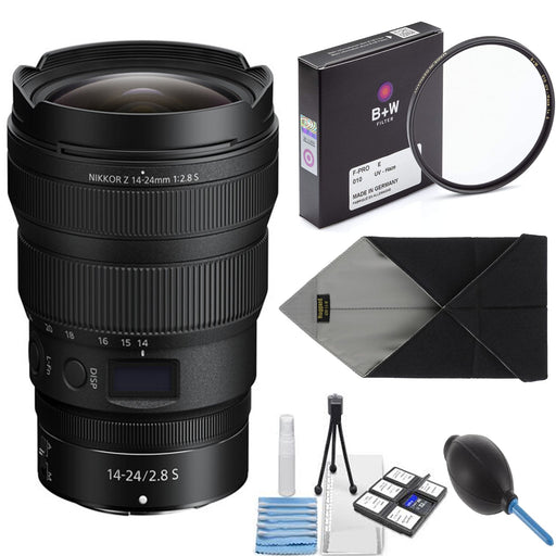 Nikon NIKKOR Z 14-24mm f/2.8 S Lens with UV 112mm Filter | Case/Wrap for Lens | Cleaning Kit Bundle