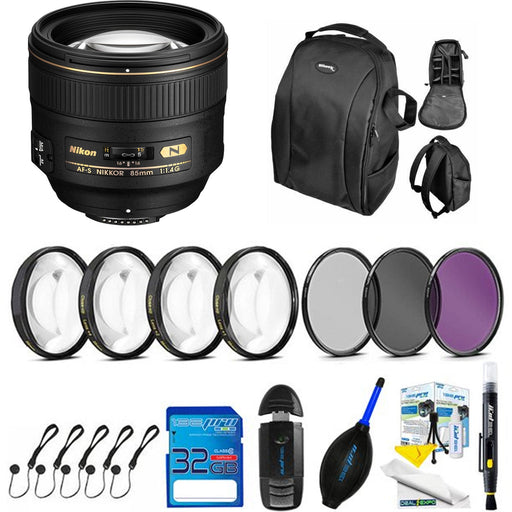 Nikon AF-S NIKKOR 85mm f/1.4G Lens Bundle Deluxe