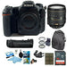 Nikon D500 DSLR with 16-80mm ED VR Lens with MB-D17 Battery Grip and Accessory Bundle