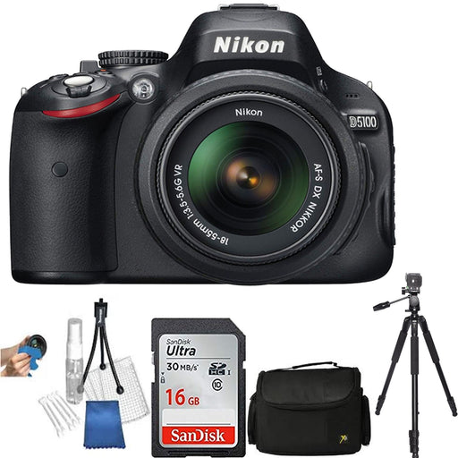 Nikon D5100/D5600 Digital SLR Camera With 18-55mm f/3.5-5.6G VR Lens Starter Package