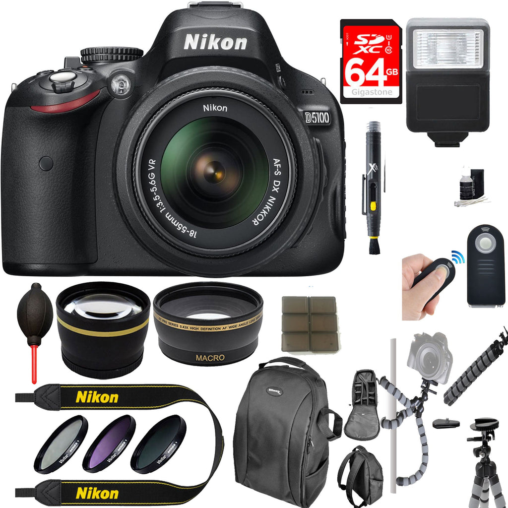 Nikon D5100/D5600 Digital SLR Camera With 18-55mm f/3.5-5.6G VR 