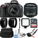 Nikon D5200/D5600 DSLR Camera with 18-55mm VR Lens (Black) With Sandisk 64GB | Monopod | Case &amp; More Bundle