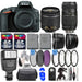 Nikon D5500/D5600 DSLR Camera + Nikon 18-55mm VR II + Tamron 70-300mm + 500mm +Flash -64GB Kit