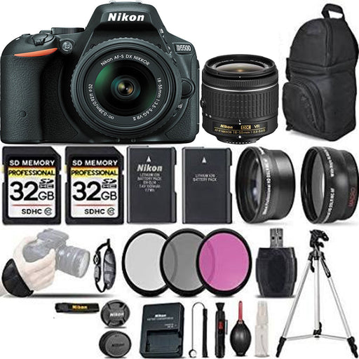 Nikon D5500/D5600 Digital SLR Camera + 3 Lens 18-55mm VR - 64GB Great Saving Full Kit