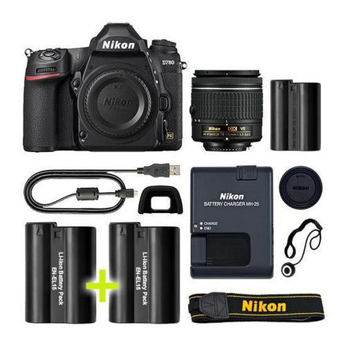 Nikon D780 DSLR Camera with 18-5mm VR lens with 2x Spare Batteries Bundle