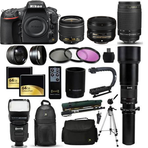 Nikon D810A DSLR Camera with 500mm Preset Lens, 50mm f/1.8D AF and 70-300mm &amp; More