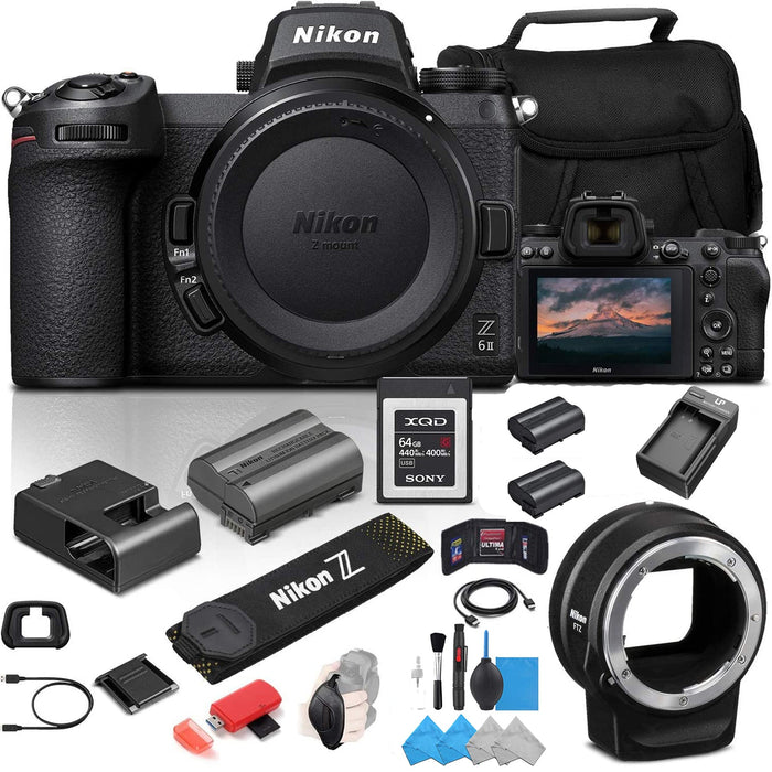 Nikon Z 6II Mirrorless Digital Camera 24.5MP (Body Only) with 64GB XQD Card Bundle