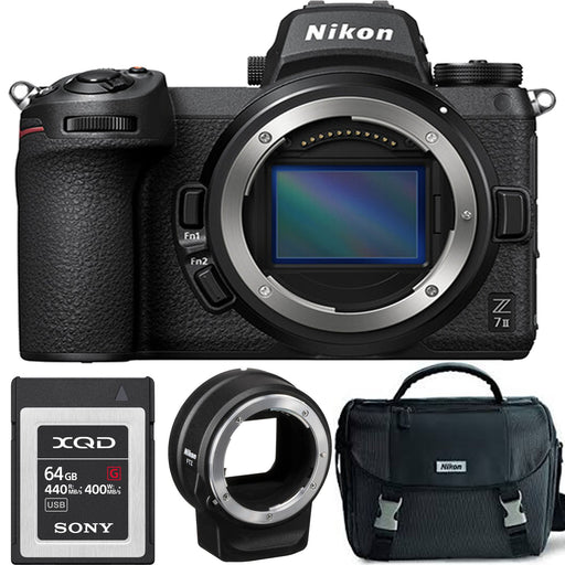 Nikon Z 7II Mirrorless Digital Camera (Body Only) with FTZ Mount Adapter Starter Bundle