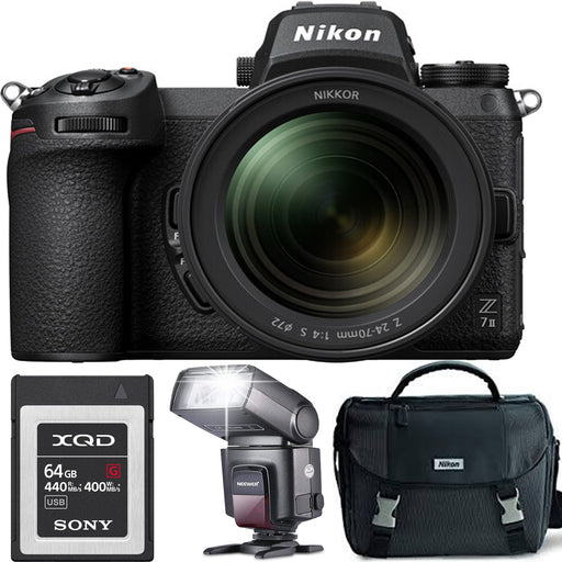 Nikon Z 7II Mirrorless Digital Camera with 24-70mm f/4 Lens &amp; Essential Starter Bundle