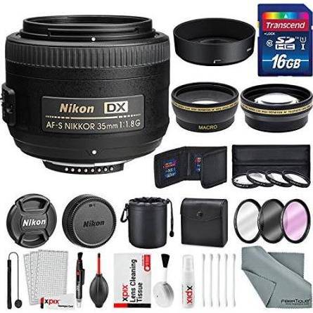 Nikon AF-S DX NIKKOR 35mm f/1.8G Lens Accessory Deluxe Bundle