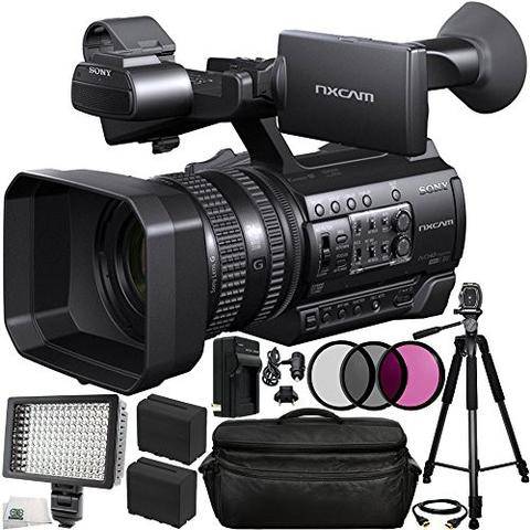 Sony HXR-NX100 HD NXCAM Camcorder+2x F970 Batteries+AC/DC Rapid Home&amp;Travel Charger+3PC Filter Kit+Full Size Tripod+160 LED Video Light+MORE