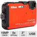 Nikon COOLPIX AW100 16 MP CMOS Waterproof Digital Camera with GPS and Full HD 1080p Video (Orange)