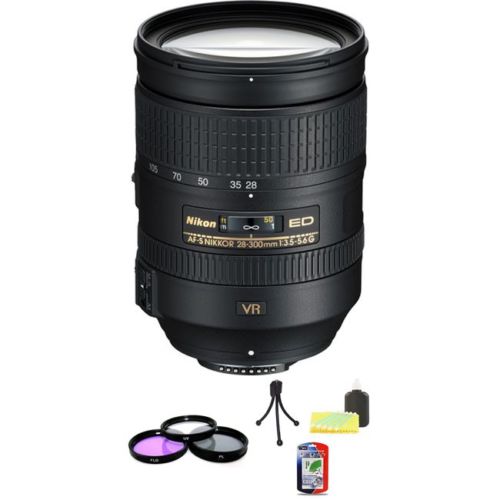 Nikon AF-S NIKKOR 28-300mm f/3.5-5.6G ED VR Lens UV Kit & Cleaning Kit