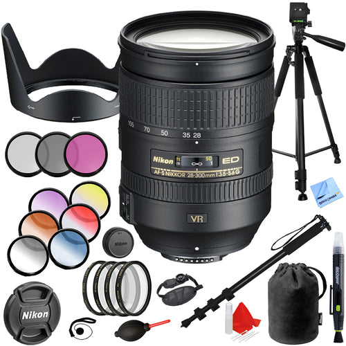 Nikon AF-S NIKKOR 28-300mm f/3.5-5.6G ED VR Lens Starter Bundle