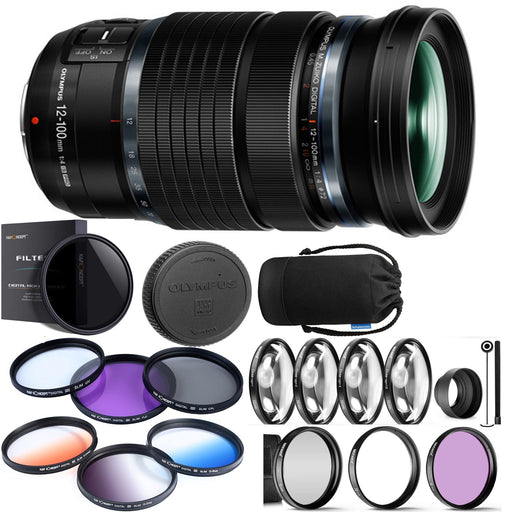 Olympus M.Zuiko Digital ED 12-100mm f/4 IS PRO Lens Deluxe Filter Kit Package