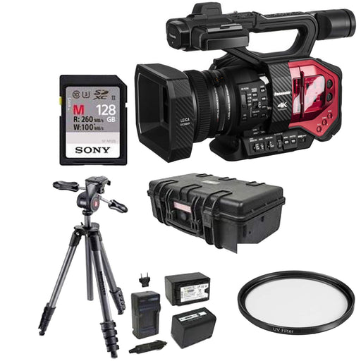 Panasonic AG-DVX200 4K Handheld Camcorder with Sony 128GB Card Essential Bundle