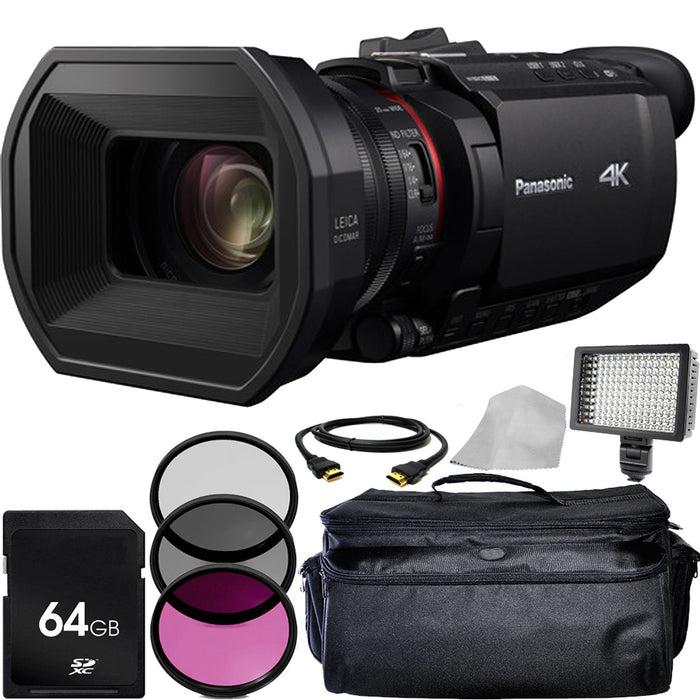 Panasonic HC-X1500 UHD 4K HDMI Pro Camcorder with 24x Zoom Starter Bundle