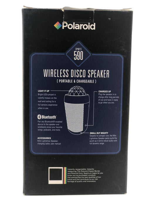 Polaroid Disco Mini Speaker Portable Chargeable Bluetooth PBT590 Blue