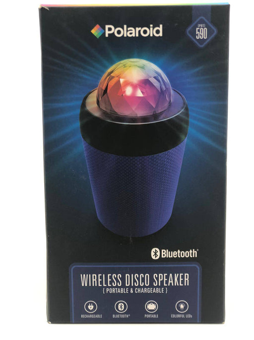 Polaroid Disco Mini Speaker Portable Chargeable Bluetooth PBT590 Blue