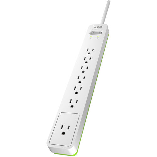 APC Essential SurgeArrest 7-Outlet Surge Protector (6', White, 120V)