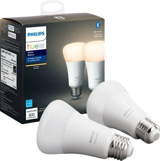 Philips Hue White 2-Pack A19 LED Bulb