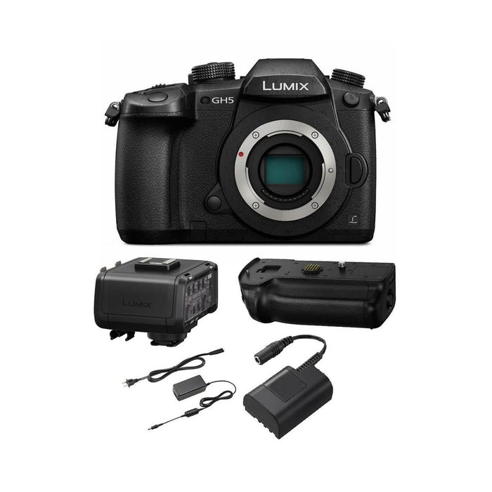 Panasonic Lumix DC-GH5 Mirrorless Body, Black with Video Kit