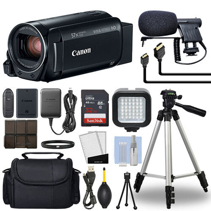 Canon VIXIA HF R800 Camcorder (Black) with 32GB Advance Bundle