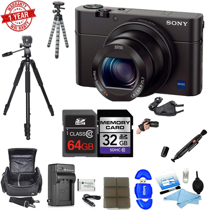 Sony Cyber-Shot RX100M III Digital Camera w/ 32GB &amp; 64GB SD Cards &amp; Accessory Bundle